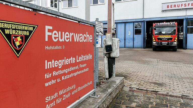 Auf der Hauptfeuerwache der Berufsfeuerwehr Würzburg in der Hofstallstraße.