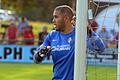 Trat vor dem 1:1 in Ammerthal in den Rasen und musste dann verletzt vom Platz: Torwart Marvin Fischer-Vallecilla (Archivbild) vom TSV Karlburg.