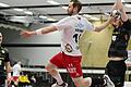 Sebastian Kirchner (beim Wurf) und dem HSC Bad Neustadt hilft beim finalen Spiel in der Vorrunde der Bayernliga Nord nur ein Sieg in Roßtal bei gleichzeitiger Schützenhilfe des HSC 2000 Coburg II zum Erreichen der Aufstiegsrunde.