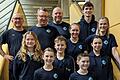 Wettkampfmannschaft und Mastersschwimmer (vorne von links):  Leonie Spiegel, Ludwig Beck, (zweite Reihe von links):  Ronja Brehm, Lars Behr, Angela Ebert-Plasencia, (dritte Reihe von links):  Dirk Brehm, Philipp Behr, Michelle Kraft, Gabi Fröhlich sowie (hinten von links):  Michael Stumm, Simon Fröhlich.