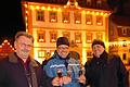 Prosit Neujahr: Josef Geßner, Martin Umscheid und Volker Hofmann (von links) stoßen auf eine erfolgreiche Zukunft an.