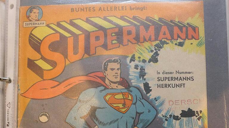 Teurer Comic: Die Superman Erstausgabe von 1953 steht im Katalog mit 10.000 Euro. Wolfgang Wagner hat sie in seinem Besitz.