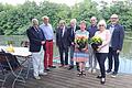 Die anwesenden Jubilare (von links): Bernd Weigl Vorsitzender, Alt-OB Jürgen Weber, Heinrich Gold-stein, Gerd Köhler, Traudl Englert-Zöller, Dr. Werner Vescovi, Hilde Vollrath und Andreas Karl.