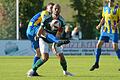 Matchwinner: Adam Jabiri (vorne, hier gegen den Pipinsrieder Fabian Willibald) traf beim 2:0-Auswärtssieg des FC 05 Schweinfurt gegen den FC Pipinsried zwei Mal.