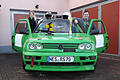 Stolz präsentieren der Obereßfelder René Schubert (rechts) und Beifahrerin Carmen Zirkelbach aus Untereßfeld die in der vergangenen Rallyesaison gewonnenen Pokale.  Foto: Rallyeteam Schubert       -  Stolz präsentieren der Obereßfelder René Schubert (rechts) und Beifahrerin Carmen Zirkelbach aus Untereßfeld die in der vergangenen Rallyesaison gewonnenen Pokale.  Foto: Rallyeteam Schubert