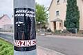 Unter anderem in der Kreuzbergstraße in Marktheidenfeld klebten in den vergangenen Wochen mehrmals Aufkleber mit rassistischem Hintergrund an Straßenschildern und Laternenmasten.