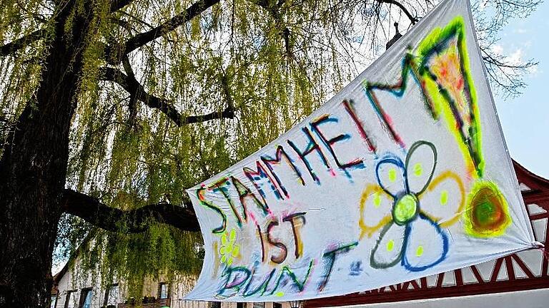 Auf Bannern und Plakaten zeigten die Stammheimer immer wieder ihren Protest.