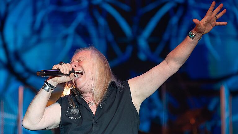 Hatte richtig Spaß auf der Bühne: Bernie Shaw von Uriah Heep. Hatte richtig Spaß auf der Bühne: Bernie Shaw von Uriah Heep.