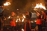 Die Feuershow am Samstagabend war wohl das Highlight des Mittelaltermarktes am Wochenende auf dem Bad Neustädter Marktplatz.