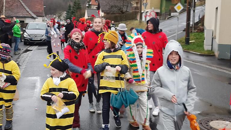 Natürlich hatten die Kinder den größten Spaß beim Faschingsumzug in Schmalwasser am Sonntag.