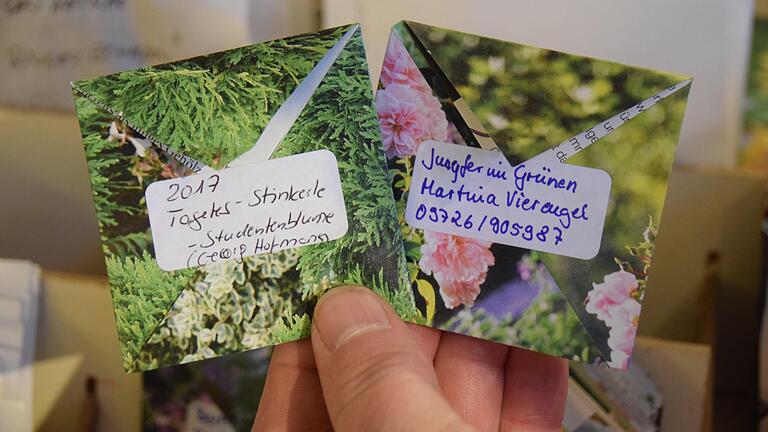 Eine Auswahl an selbst geernteten Blumen-, Kräuter- und Gemüsesamen sind in der Greßthaler Saatgut-Tauschbox zu finden.