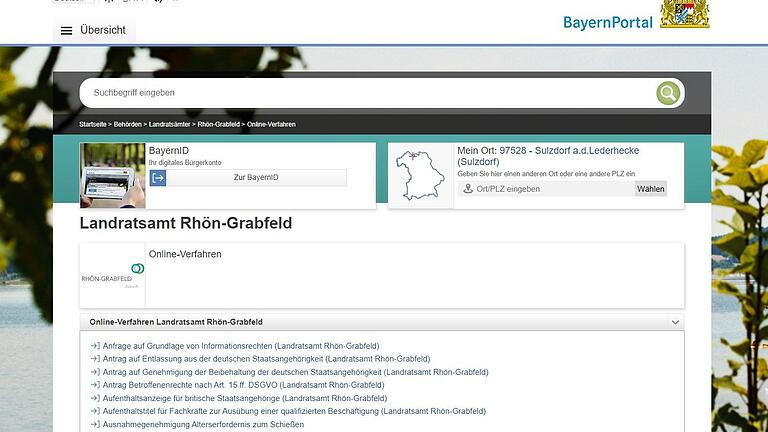 59 Online-Verfahren bietet der Landkreis Rhön-Grabfeld aktuell über die Internet-Seite des Bayernportals&nbsp; an. Bis zum Jahresende soll sich die Zahl noch deutlich erhöhen.