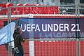 U21-Europameisterschaft       -  Ein Banner der U21-EM, die 2023 in Georgien und Rumänien stattfand.