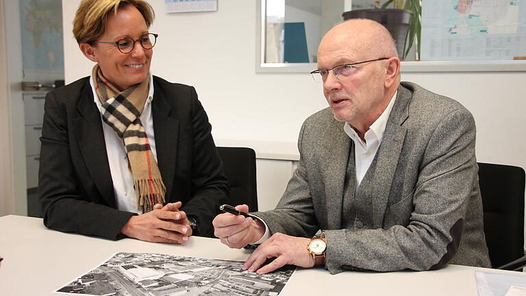 Erste Ideen für das Lermann-Areal in Marktheidenfeld stellten beim Redaktionsgespräch Projektentwickler Harald Gerlach und die Marktheidenfelder Architektin Daniela Wagner vor.