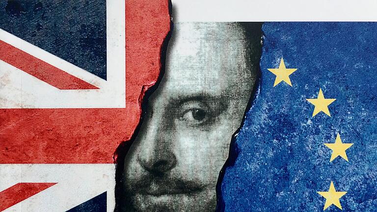 Buchcover, Bernd Breutmann: "Die Zeit ist aus den Fugen. Shakespeare, Brexit & die ungeschriebene Verfassung", Königshausen & Neumann 2019, 180 Seiten, 28 Euro. Buchcover, Bernd Breutmann: "Die Zeit ist aus den Fugen. Shakespeare, Brexit & die ungeschriebene Verfassung", Königshausen & Neumann 2019, 180 Seiten, 28 Euro.
