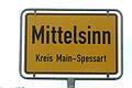 Mittelsinn       -  Ortsschild Mittelsinn