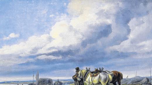 Entstanden 1843: „Mainlandschaft mit Schiffsleuten“, zur Zeit im Museum Obere Saline in Bad Kissingen zu sehen. Entstanden 1843: „Mainlandschaft mit Schiffsleuten“, zur Zeit im Museum Obere Saline in Bad Kissingen zu sehen.