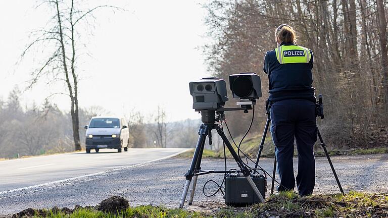 Am 21. April müssen Autofahrerinnen und Autofahrer wieder besonders aufpassen: Um sechs Uhr morgens startet der Blitzermarathon. Das Foto entstand beim Blitzermarathon im März 2022.