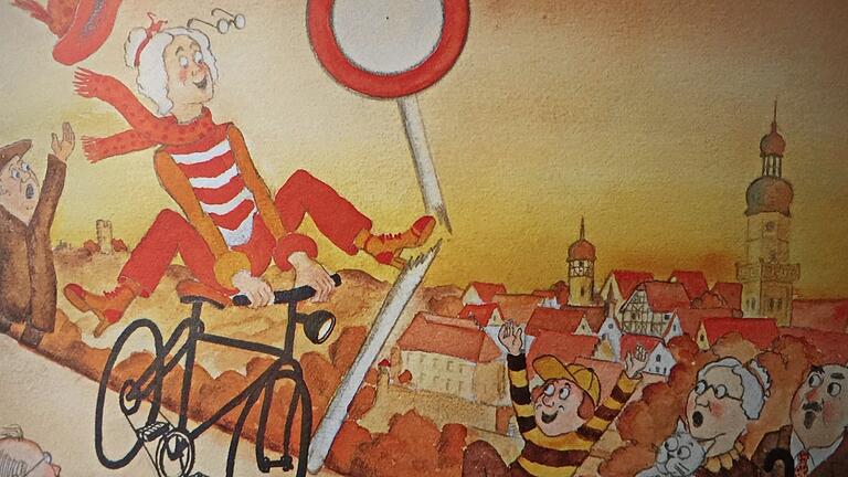 Unverkennbar der Stil des 'Rhöner Spitzwegs': 'Die Fahrradtour der modernen Oma' hat Peter Klier dieses Bild aus seinem neuen Werk 'Altstadtzauber IX' betitelt. Unverkennbar der Stil des 'Rhöner Spitzwegs': 'Die Fahrradtour der modernen Oma' hat Peter Klier dieses Bild aus seinem neuen Werk 'Altstadtzauber IX' betitelt.
