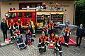 Bürgermeister Michael Pfanzer, 1.Kdt. Stefan Geuder, Georg Dopf, Markus Stadelmann, Florian Leimig, Isabel Hirsch, Maximilian Schmidt, Michael Schlelein, Nadine Gröschel, Gruppenführer Philipp Schumann, Bernd Ley, Katrin Ley, 2.Kdt. Volker Veeh, 1. Kdt. Jochen Gleiß, auf dem Fahrzeugdach: Alexander Gleiß, Katrin Glöckner.