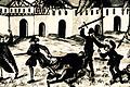 Verfolgung und Leid: Illustration zu den Pogromen des Jahres 1349 in der Chronik des Würzburger Historikers Lorenz Fries.&nbsp;