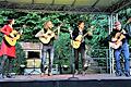 Das Machado-Quartett bei seinem musikalisch überragenden Auftritt im Stadtgärtchen (von links): Anna Prüflinger, Ingo Veit, Berni Prüflinger und Perry Schack.