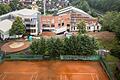 Ansicht der Bauarbeiten der alten Tennishalle in Margetshöchheim, die bis vor kurzem ungenutzt war.&nbsp;