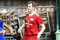 Markus Seifert (Archivbild von August 2023) ist im Vorstand des TSV Hollstadt und Spieler der (SG 1) Heustreu. Er traf im Elfmeterschießen gegen den FV Rannungen/Pfändhausen/Holzhausen.