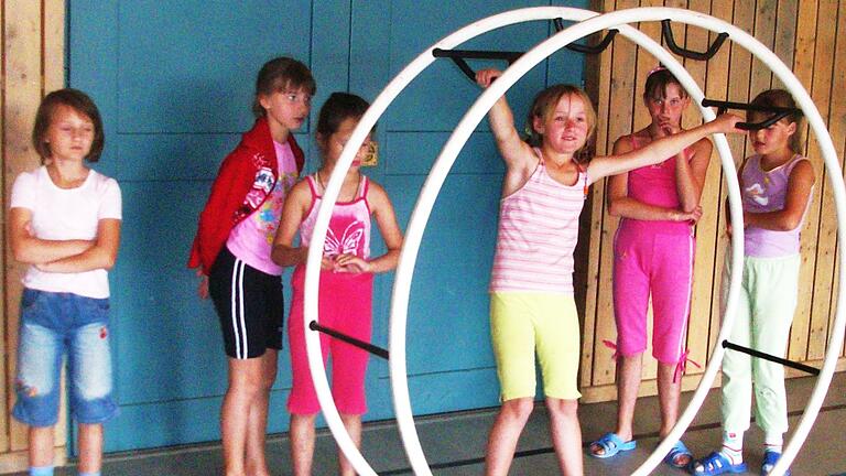 Auch der Sport ist Teil der Freizeitbetätigungen beim Aufenthalt der Kinder aus Shitkowitschi in der Rhön.