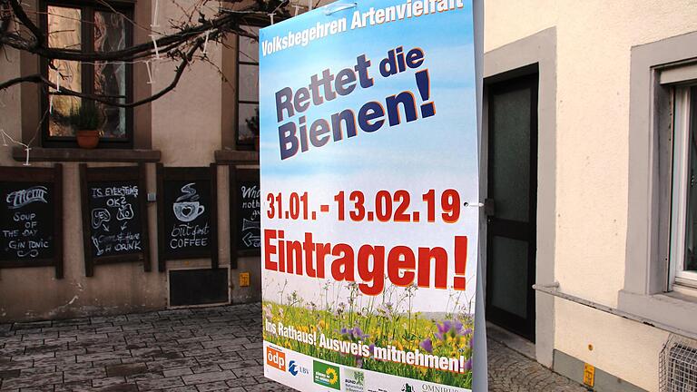 Das Bienen-Volksbegehren - hier ein Archivbild vom Marktplatz in Gerolzhofen - soll nach der Zustimmung der Regierungskoalition möglichst bald Gesetz werden.