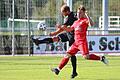 Hat seine Verletzung überwunden und verlieh der Sander Abwehr wieder die nötige Sicherheit: Johannes Bechmann (links, hier vor dem Erlanger Nico Geyer am Ball).