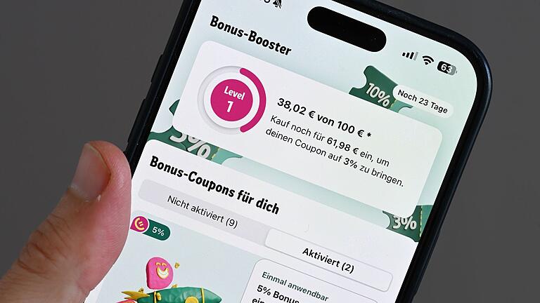 Rewe-App mit Rabatten       -  In den Apps von Rewe und Penny wurden die Schwellenwerte für Rabatte angepasst.