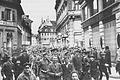 Am 9. April 1919 ziehen die Kämpfer gegen die Würzburger Räterepublik siegestrunken durch die Stadt.