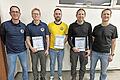 Ehrungen und Neuwahlen beim FC Eltingshausen(v.l.): Steffen Hartung (neuer Vorsitzender Öffentlichkeitsarbeit), Claus-Peter Köth (Vorsitzender Finanzen), Lukas Karch (ausscheidendes Vorstandsmitglied), Andreas Metzler (Vorsitzender Wirtschaftsbetr...       -  Ehrungen und Neuwahlen beim FC Eltingshausen(v.l.): Steffen Hartung (neuer Vorsitzender Öffentlichkeitsarbeit), Claus-Peter Köth (Vorsitzender Finanzen), Lukas Karch (ausscheidendes Vorstandsmitglied), Andreas Metzler (Vorsitzender Wirtschaftsbetrieb) und Dominik Neugebauer (neuer Vorsitzender Sport).