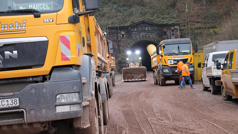 Verfüllung Schwarzkopftunnel zwischen Hain im Spessart/Laufach und Heigenbrücken