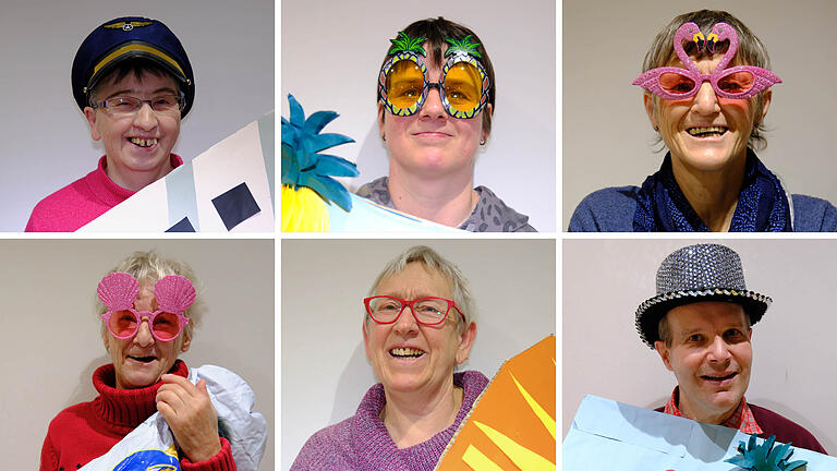 Haben viel Freude an ihren Faschingsauftritten der Lebenshilfe: (oben v.l.) Monika Bub, Eva Köberlein, Edith Weigand sowie (unten v.l.) Ramona Bochnig, Helene Schmitt, Stefan Merkert. Haben viel Freude an ihren Faschingsauftritten der Lebenshilfe: (oben v.l.) Monika Bub, Eva Köberlein, Edith Weigand sowie (unten v.l.) Ramona Bochnig, Helene Schmitt, Stefan Merkert.