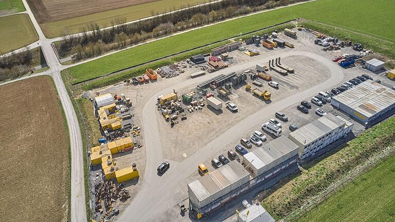 Solche SuedLink-Baulager wie bei Grünsfeld im Main-Tauber-Kreis werden auch in Mainfranken entstehen. Sie sind jeweils Sammel- und Lagerplatz für die Arbeiten in der Umgebung.