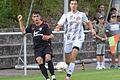 Zweikampfszene: Saleh Charoukh von Baris Spor Lohr und dem Retzstadter Ricardo Martinez (rechts).