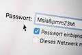 Passworteingabe auf einer Webseite       -  Ein sicheres Passwort ist Pflicht, um das Postfach zu schützen. Web.de und GMX werden bald ihren Nutzern Rückmeldungen zur Sicherheit ihrer Passwörter geben.