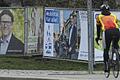 Der Wahlkampf in Unterfranken geht in den Endspurt. Das Bild zeigt Plakate am Willy-Brandt-Kai in Würzburg.