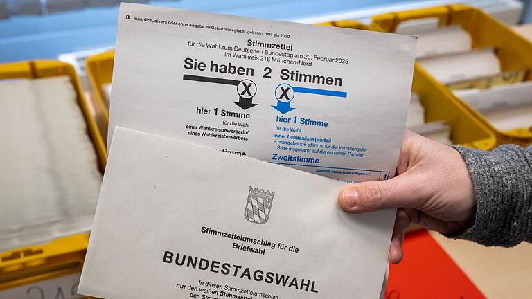 Bundestagswahl 2025 - Briefwahl       -  Die Zahl der Sitze im neuen Bundestags ist auf 630 beschränkt. Wie viele bayerische Abgeordnete das Parlament künftig haben wird, hängt neben der Zahl der Stimmen für die einzelnen Parteien auch von der Wahlbeteiligung ab. (Archivbild)
