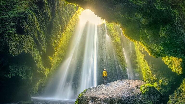 Der Gljufrabui Wasserfall in Island.