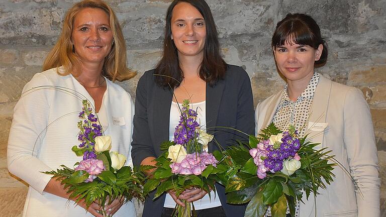 Das Team vom Projekt Zukunftscoach wurde am Thementag Zukunft der Arbeit verabschiedet (von links: Sandra Langguth, Carolin Schuler, Julia Grimmer).