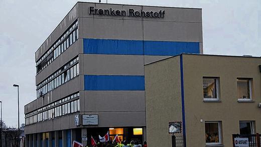 Streik bei Interseroh Franken Rohstoff in Sennfeld.