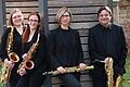 Gastieren in der Alten Kirche in Wernfeld: Carolin Klug-Schäfer (Tenorsaxofon),&nbsp;Christine Heim (Altsaxofon), Sabine Hoppe (Sopransaxofon) und Martin Poth (Baritonsaxofon).