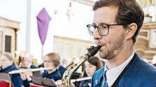 Florian Kirchner am Saxophon.       -  Florian Kirchner am Saxophon.