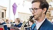 Florian Kirchner am Saxophon.       -  Florian Kirchner am Saxophon.