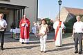 Dankurkunden für Engagement in der Waldsachsener Kirchengemeinde geehrt: Egbert Barthel (von links), Pfarrer Andreas Heck, Hildegard Schleyer, Diakon Frank Menig und Helmut Bedenk.