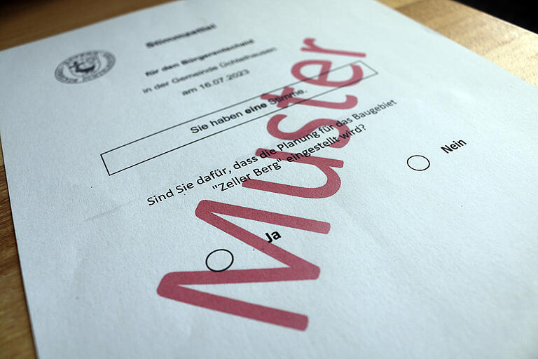 Stimmzettel Bürgerentscheid Zeller Berg Stimmzettel Bürgerentscheid Zeller Berg