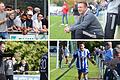 Zwei Trainer, die bleiben: (oben, von links) Berthold Göbel vom FV Thüngersheim und Dirk Pschiebl vom FV Helmstadt. Zwei Spielertrainer, die kommen: (unten) Marvin Schramm wechselt zur (SG) Duttenbrunn/Urspringen/Karbach und Christian Schmitt zum FV Karlstadt.